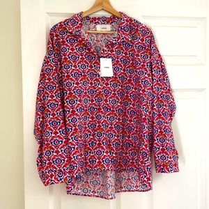 NEW WITH TAGS Xirena blouse- Tesse top / red bird / xs